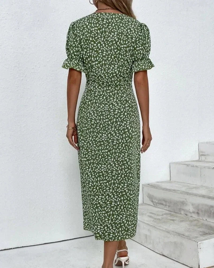 Sylvia – Button Wrap Dress