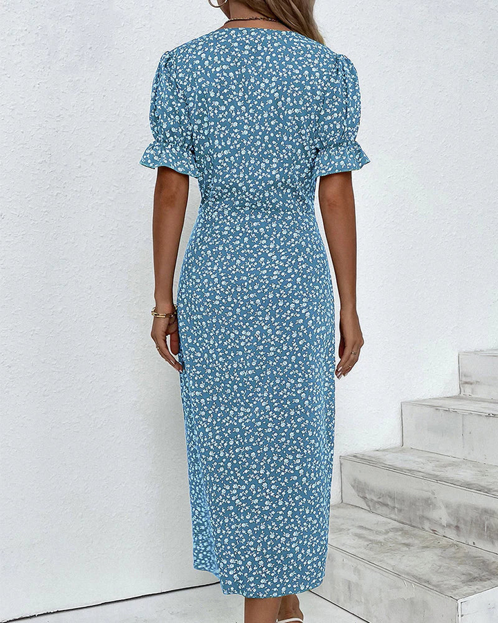 Sylvia – Button Wrap Dress