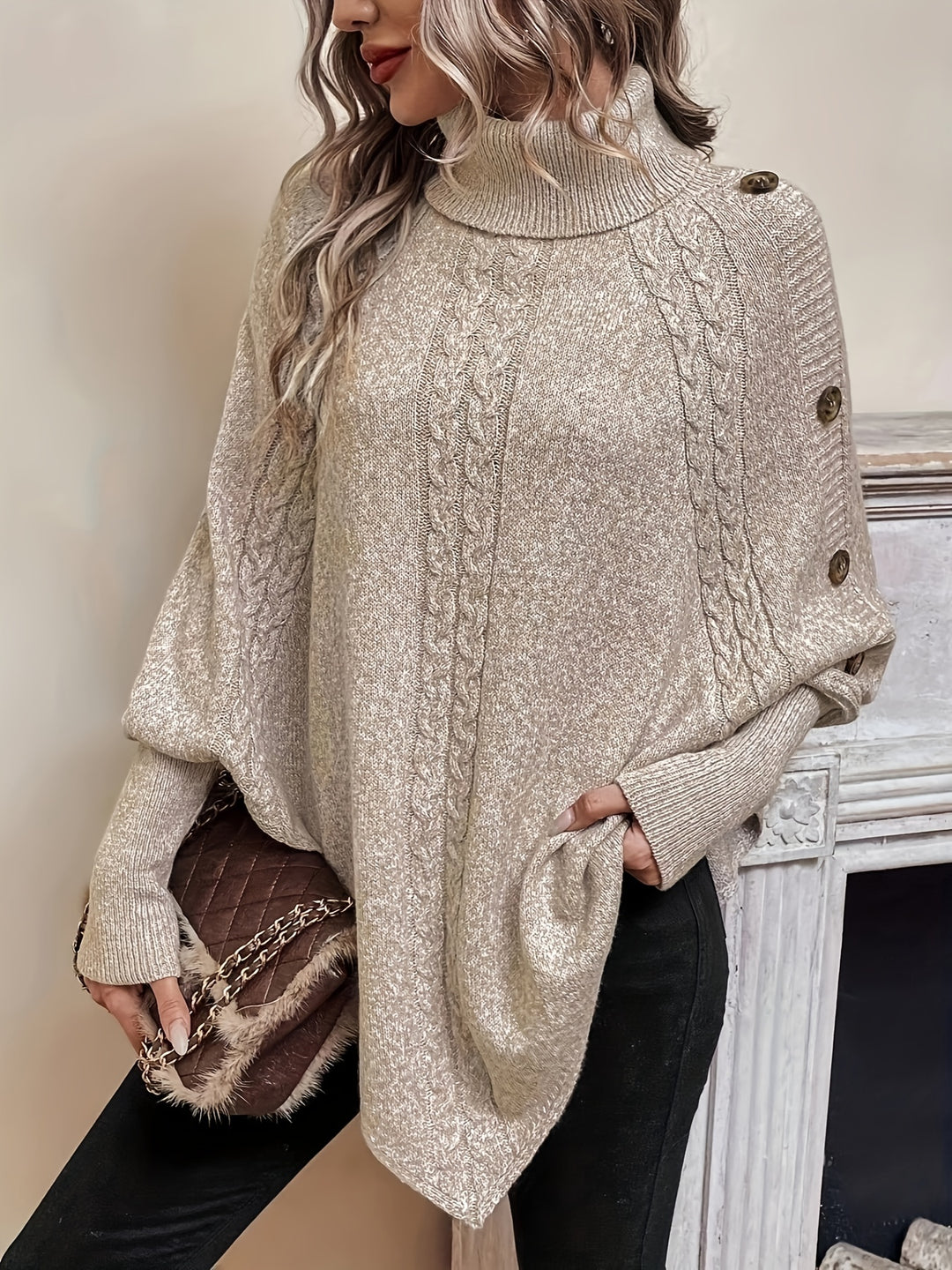 Beatrice - Soft Drape Knit Poncho