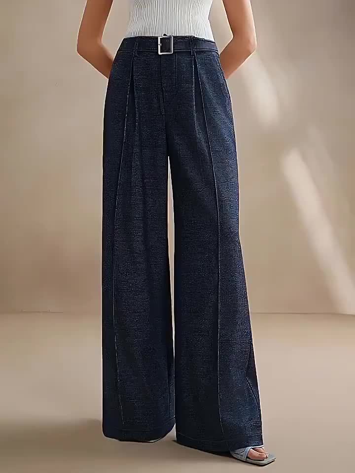 Pauline – Wide-Leg Belted Trousers