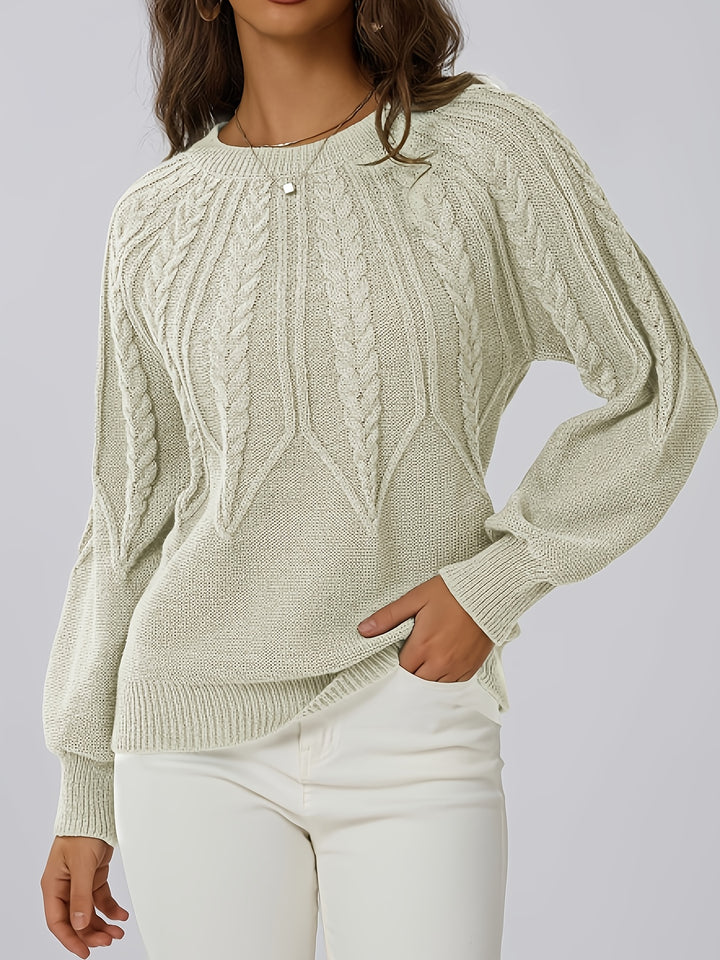Harper – Cable Knit Crew Neck Jumper