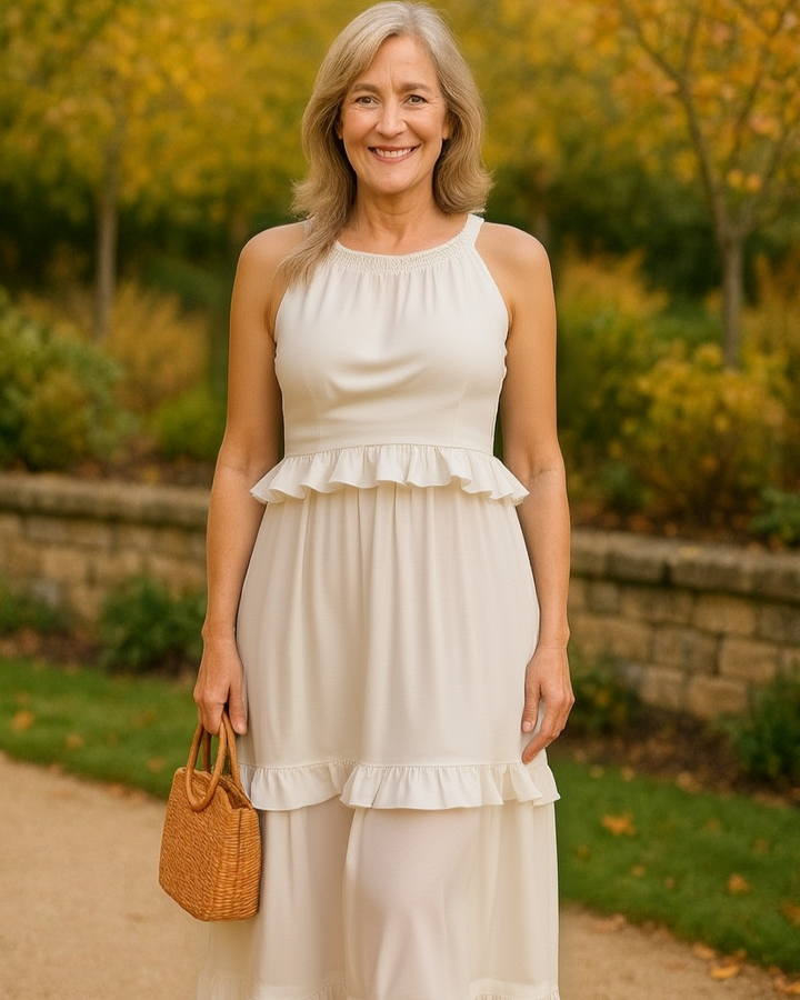Xanthe – Flowing Ruffle Maxi Dress