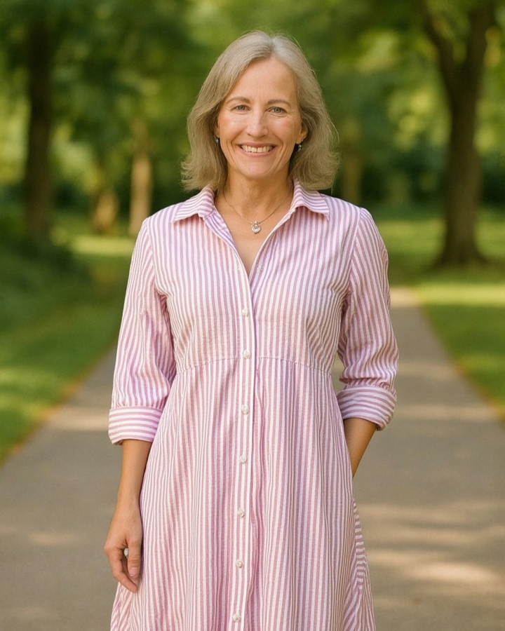 Margaret – Breezy Striped Shirt Dress