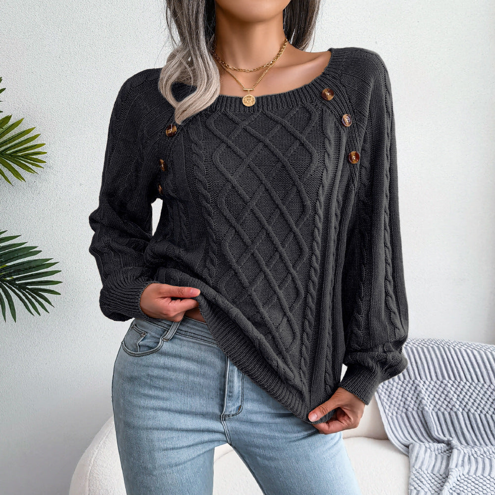 Judith - Shoulder-Button Cable Jumper