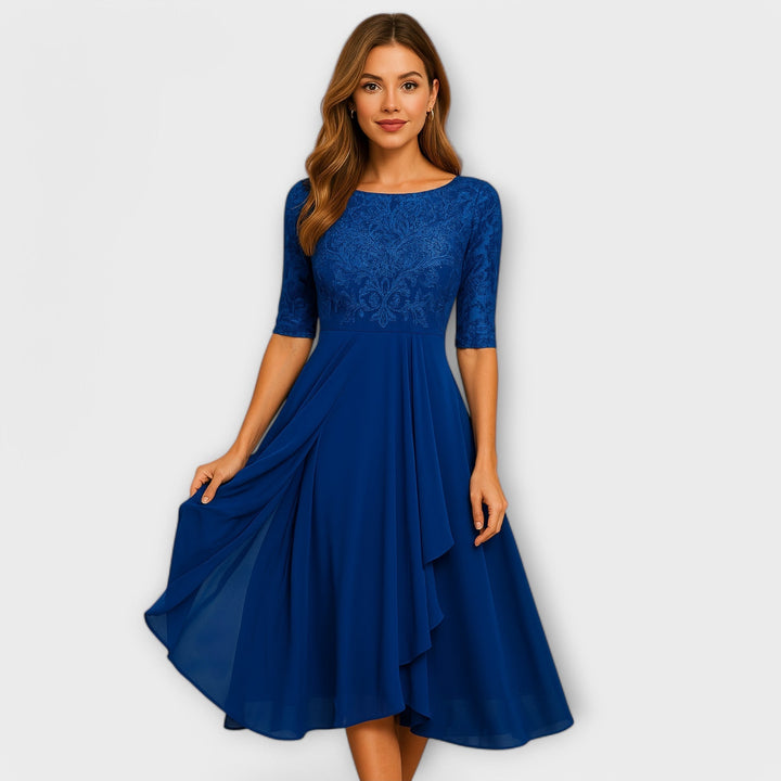 Maud – Elegant Lace Midi Dress
