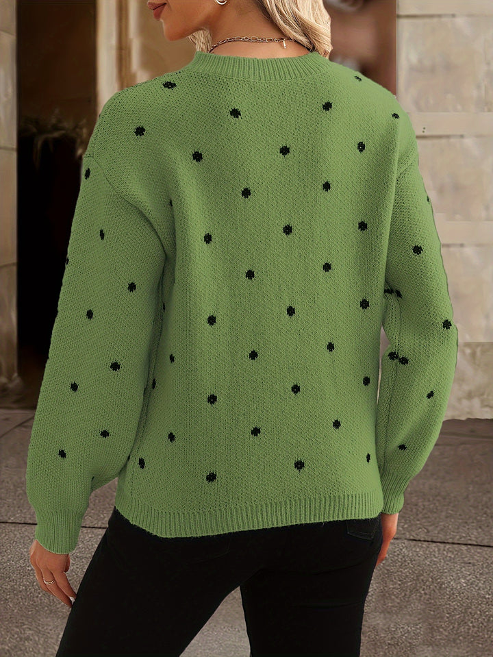 Janet – Soft Polka Dot Knit