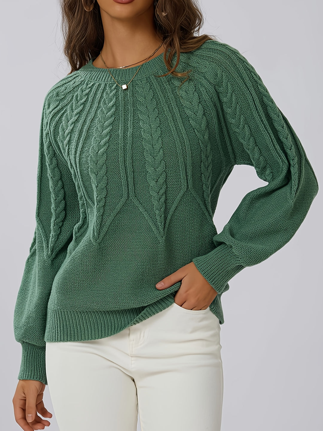 Harper – Cable Knit Crew Neck Jumper