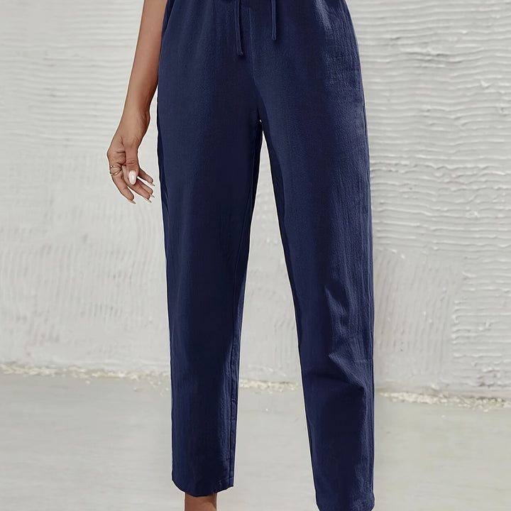 Sylvia – Elegant High-Waisted Cropped Trousers