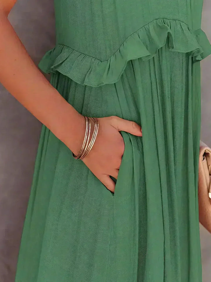 Xanthe – Flowing Ruffle Maxi Dress