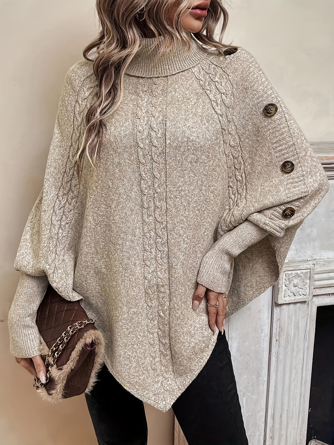 Beatrice - Soft Drape Knit Poncho