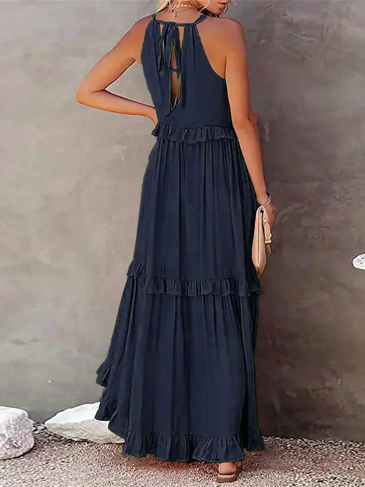 Xanthe – Flowing Ruffle Maxi Dress