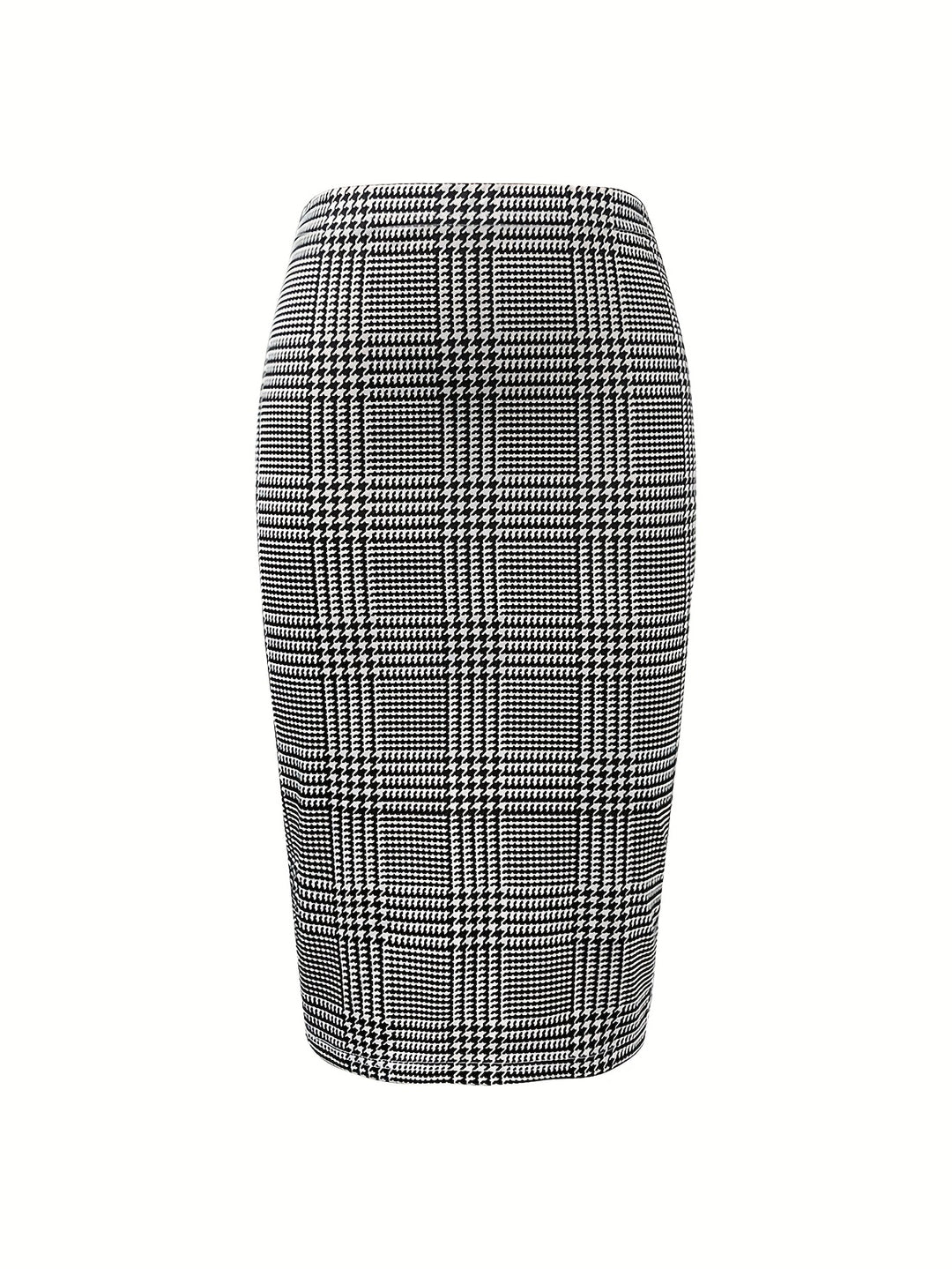 Cecilia – Modern Check Pencil Skirt