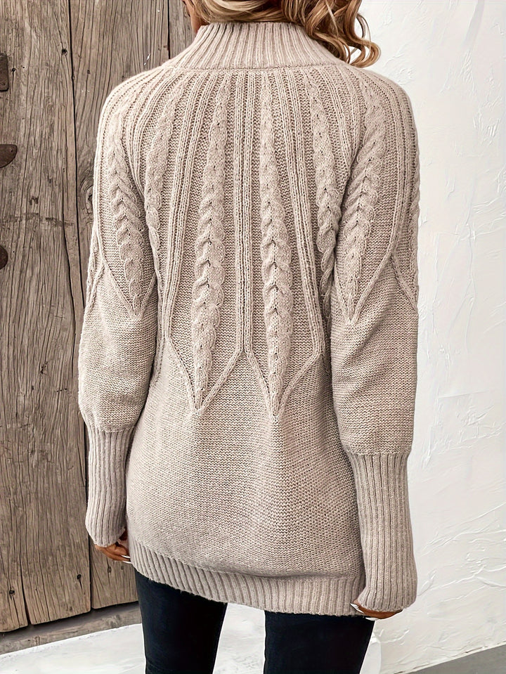 Charlotte - Soft Cable-Knit Jumper Dress