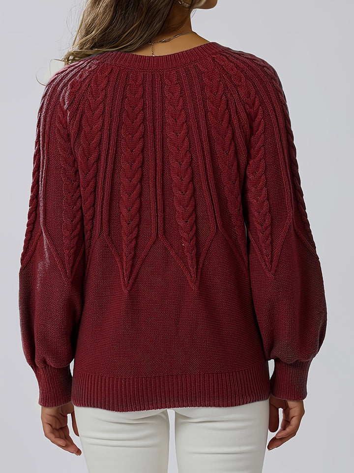 Harper – Cable Knit Crew Neck Jumper