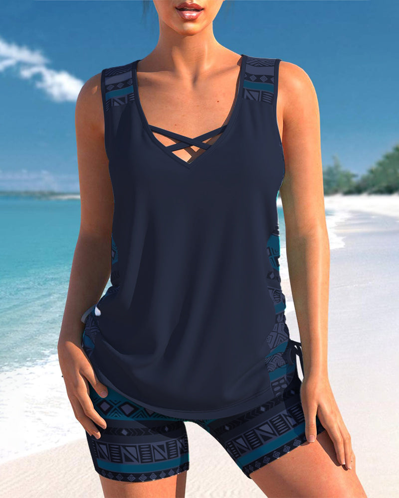 Lucinda - Tankini Featuring Geometric Print