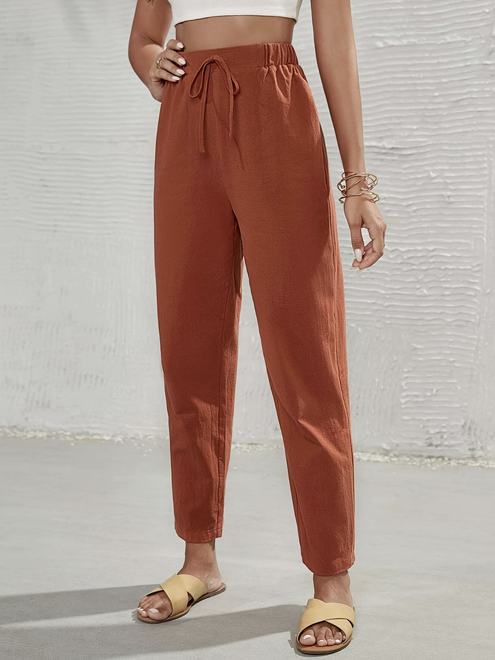 Sylvia – Elegant High-Waisted Cropped Trousers