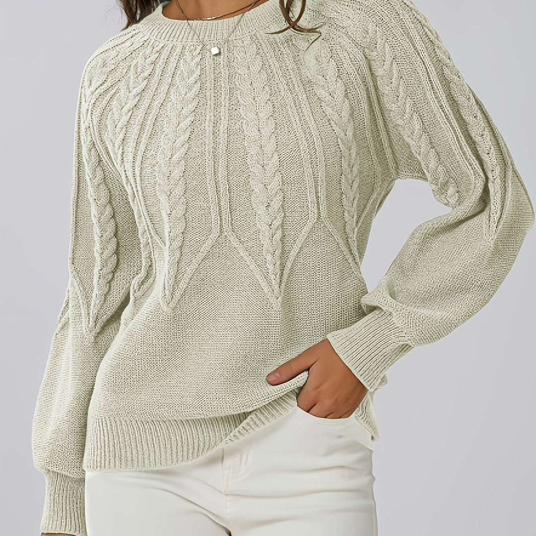 Harper – Cable Knit Crew Neck Jumper