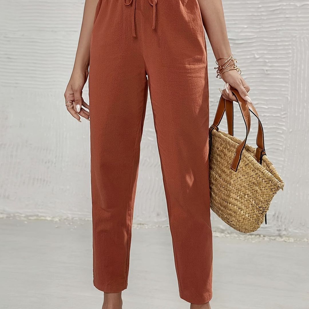 Sylvia – Elegant High-Waisted Cropped Trousers