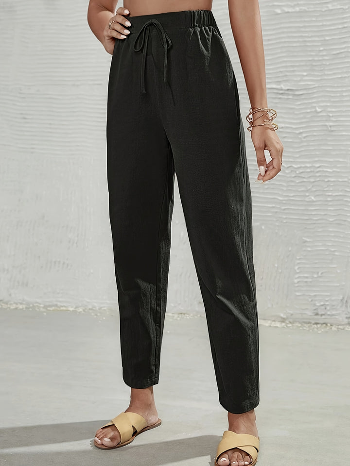 Sylvia – Elegant High-Waisted Cropped Trousers