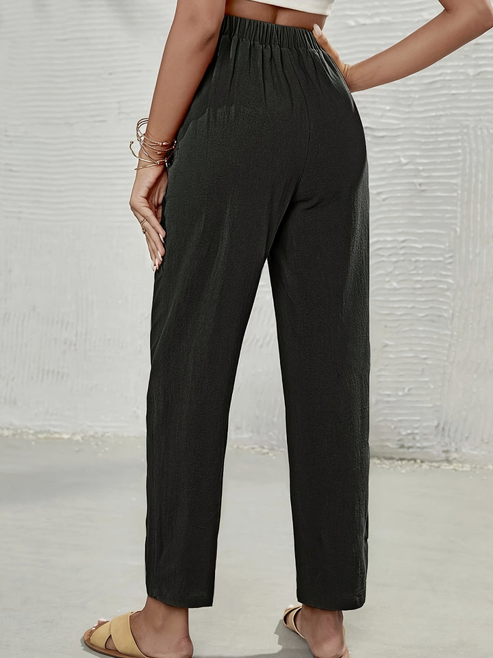 Sylvia – Elegant High-Waisted Cropped Trousers