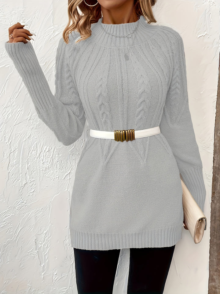 Charlotte - Soft Cable-Knit Jumper Dress