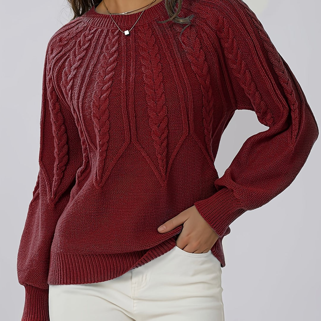 Harper – Cable Knit Crew Neck Jumper