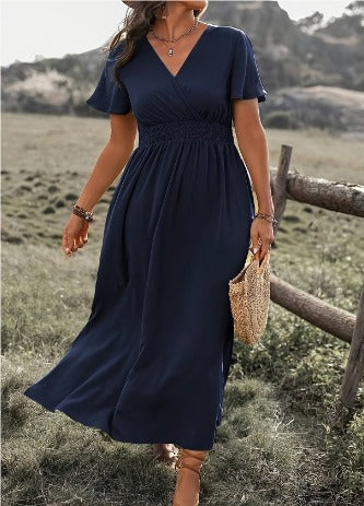 Mabel - Flutter Sleeve Maxi Dress