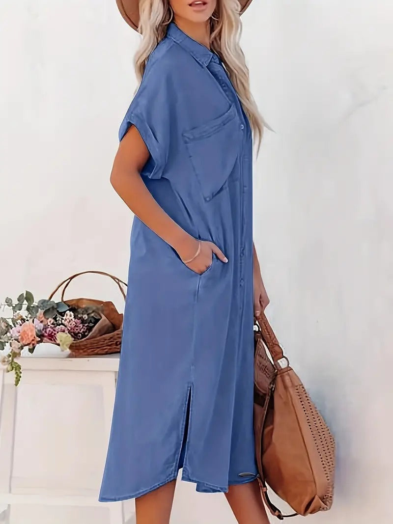 Zara - Chic Pocket Shirt Dress