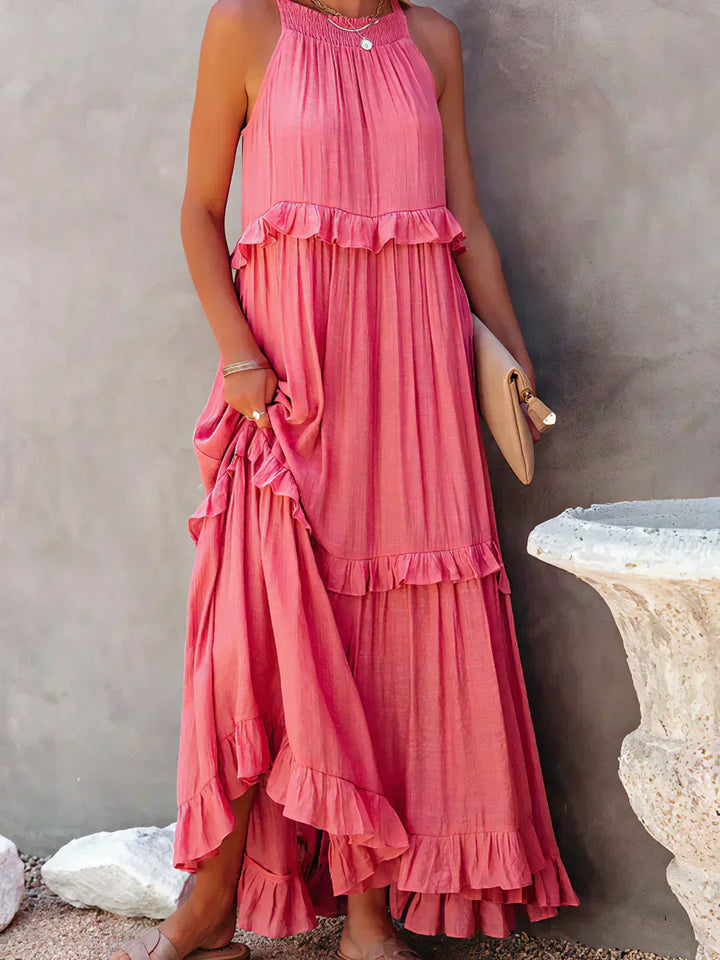 Xanthe – Flowing Ruffle Maxi Dress