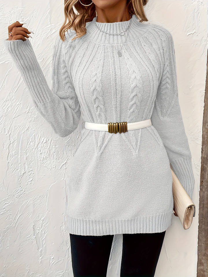 Charlotte - Soft Cable-Knit Jumper Dress