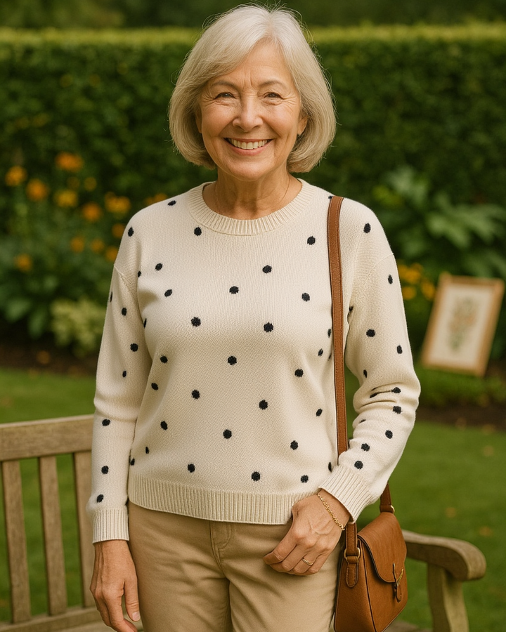 Janet – Soft Polka Dot Knit