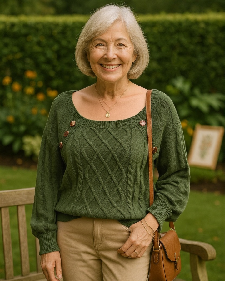 Judith - Shoulder-Button Cable Jumper