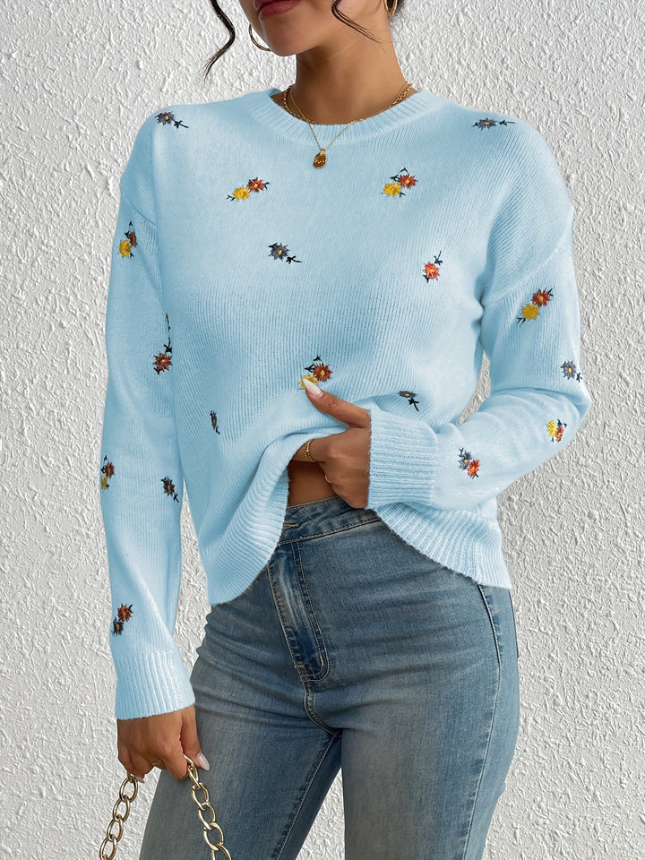 Marjorie – Gentle Flower Knit Jumper