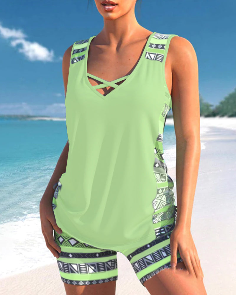 Lucinda - Tankini Featuring Geometric Print