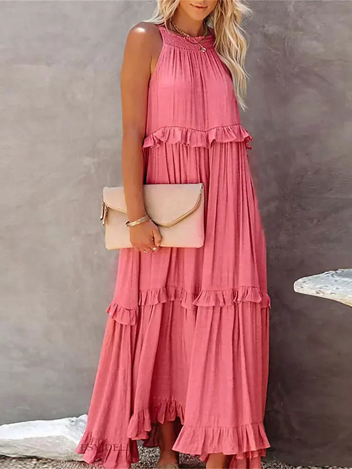 Xanthe – Flowing Ruffle Maxi Dress