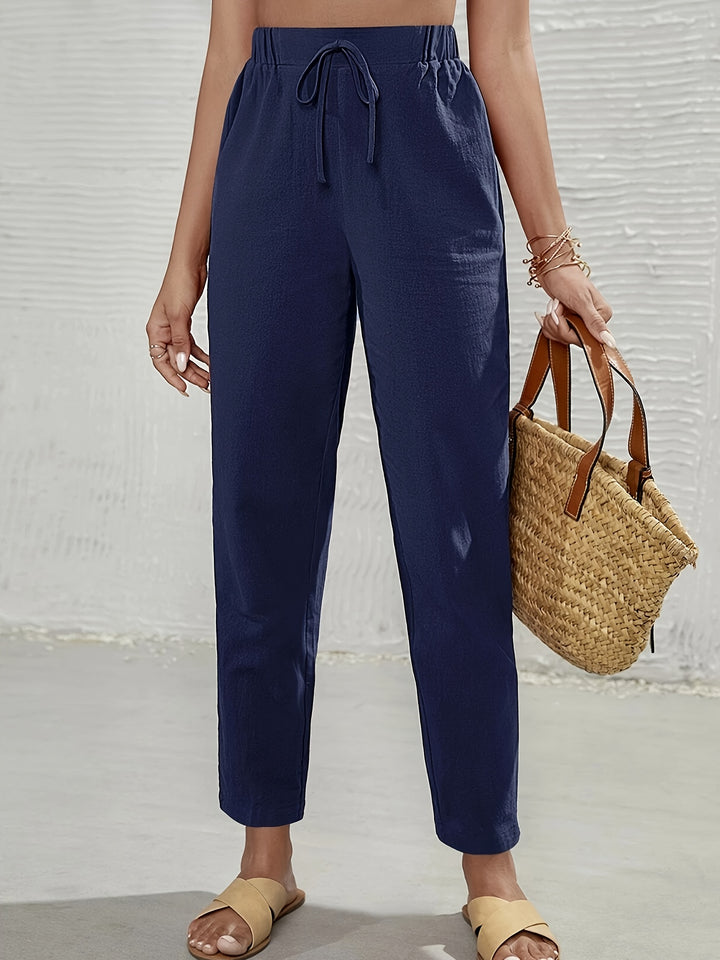 Sylvia – Elegant High-Waisted Cropped Trousers