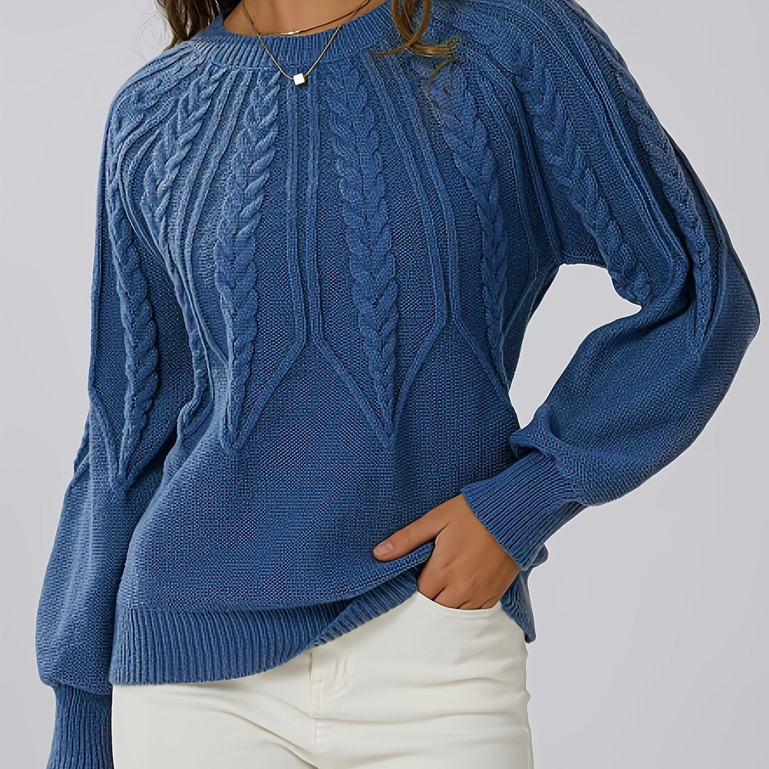 Harper – Cable Knit Crew Neck Jumper