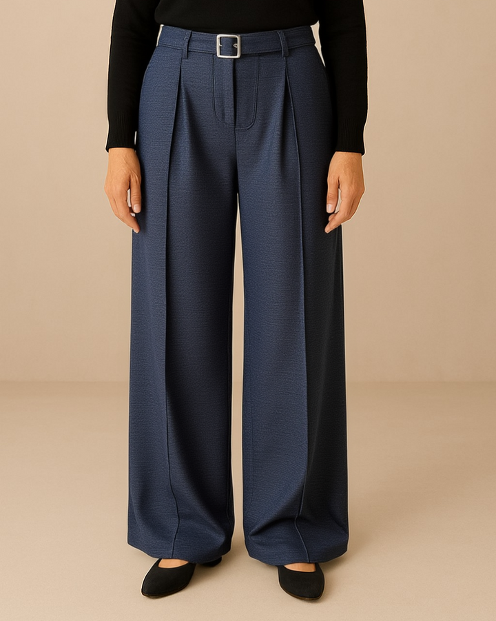 Pauline – Wide-Leg Belted Trousers