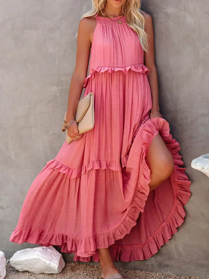 Xanthe – Flowing Ruffle Maxi Dress