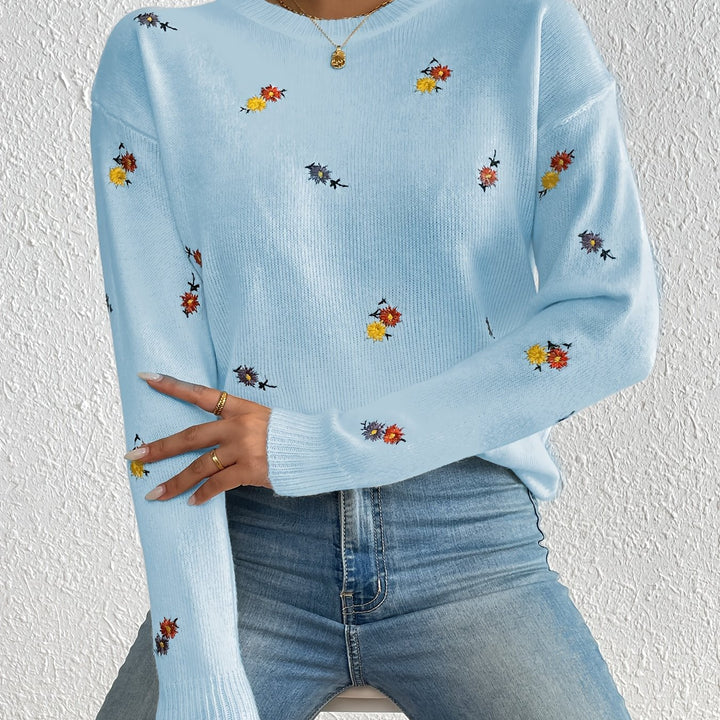 Marjorie – Gentle Flower Knit Jumper