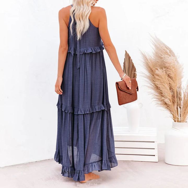 Xanthe – Flowing Ruffle Maxi Dress