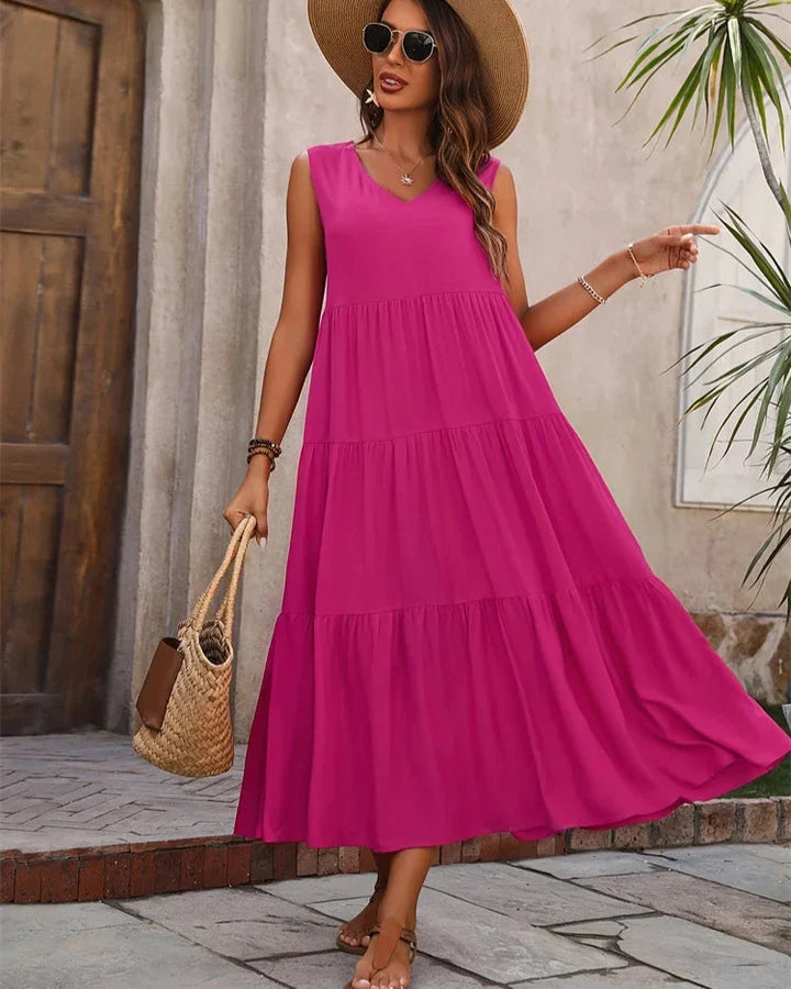 Beatrice – Chic V-Neck Maxi Dress