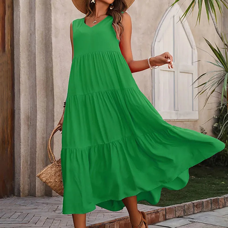 Beatrice – Chic V-Neck Maxi Dress