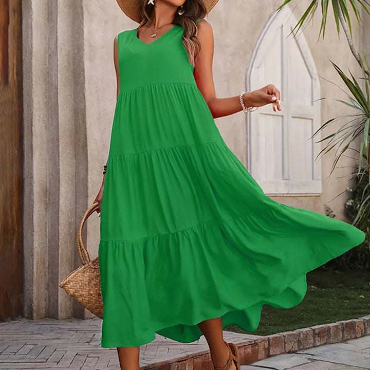 Beatrice – Chic V-Neck Maxi Dress