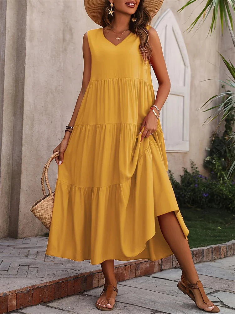 Beatrice – Chic V-Neck Maxi Dress