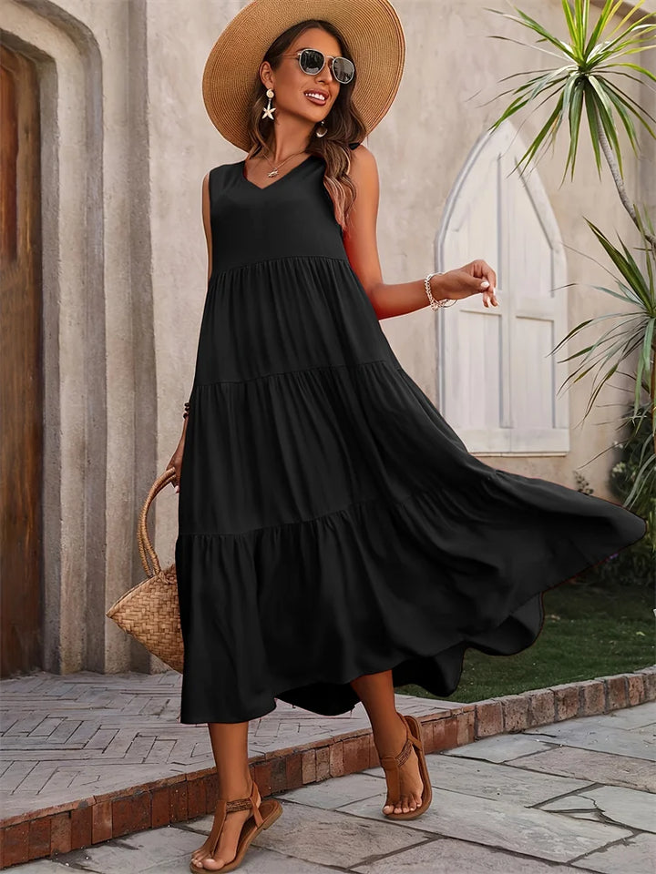 Beatrice – Chic V-Neck Maxi Dress