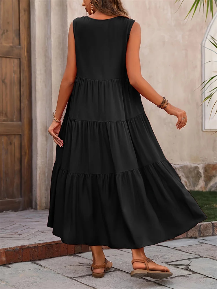 Beatrice – Chic V-Neck Maxi Dress