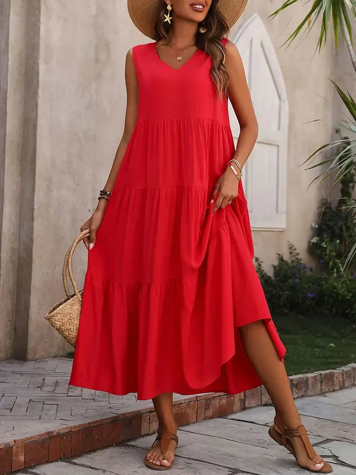 Beatrice – Chic V-Neck Maxi Dress