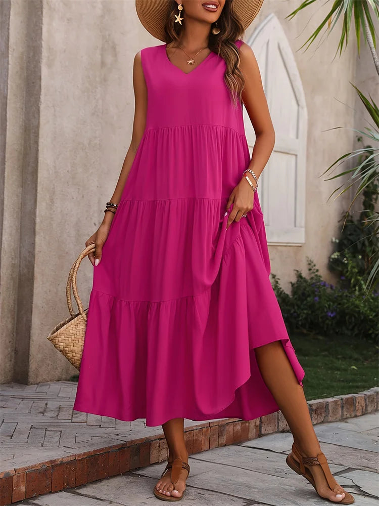 Beatrice – Chic V-Neck Maxi Dress