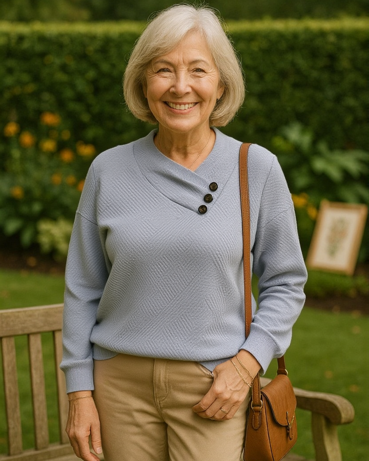 Lydia - Soft Button Jumper